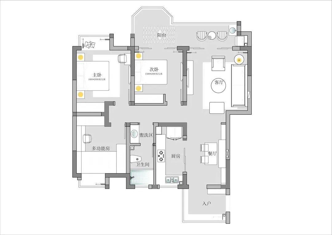 『栖息』112㎡现代三居室,不再流浪。