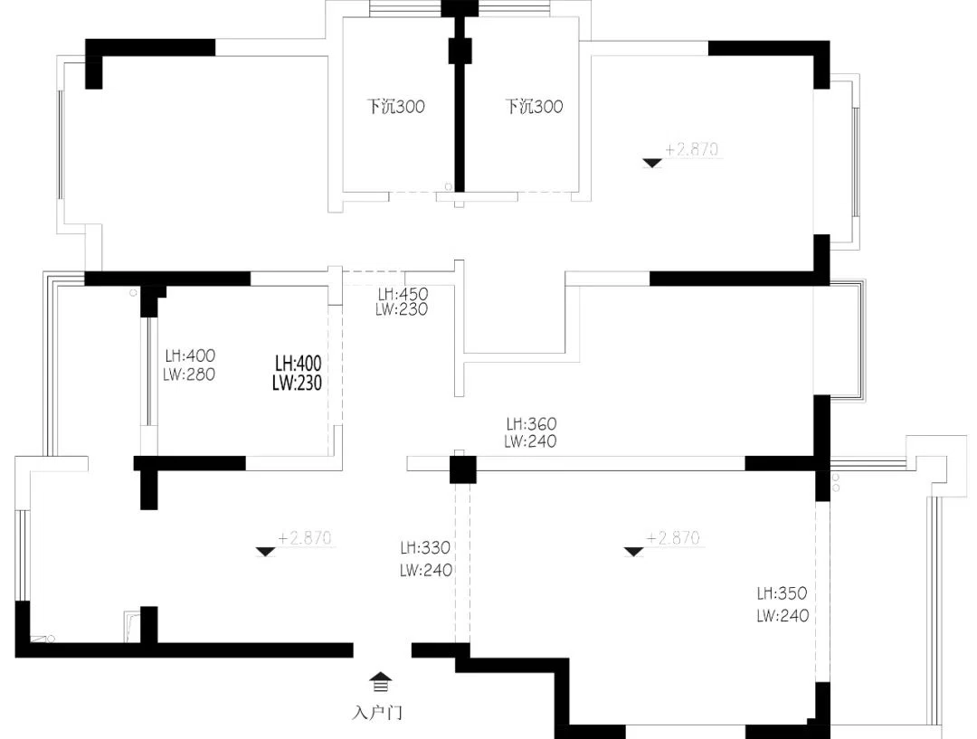 【双河湾】150㎡大胆撞色、中岛餐厅、门厅玄关...她家超飒！